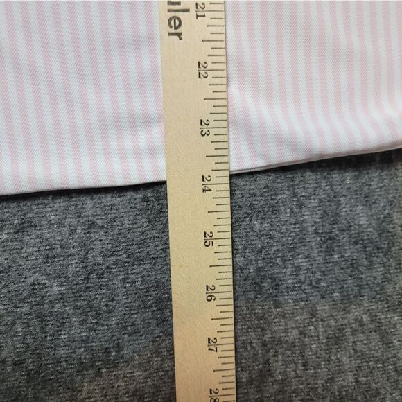 G/FORE Feeder Stripe Modern Spread Tech Pique Polo Mens XL Blush Pink - Picture 12 of 13